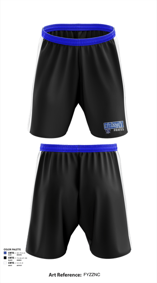 Athletic Shorts With Pockets, Charlestown Pirates, Football, Teamtime, Team time, sublimation, custom sports apparel, team uniforms, spirit wear, spiritwear, sports uniforms, custom shirts, team store, custom team store, fundraiser sports, apparel fundraiser
