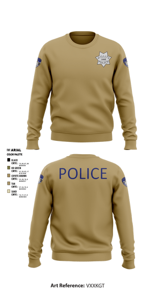 Crew Neck Sweatshirt, Willits Little Lake JRTF, Police, Teamtime, Team time, sublimation, custom sports apparel, team uniforms, spirit wear, spiritwear, sports uniforms, custom shirts, team store, custom team store, fundraiser sports, apparel fundraiser