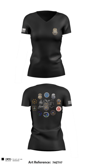 Women's Short Sleeve Vneck Shirt, Carnage Co 2-108IN, National Guard, Teamtime, Team time, sublimation, custom sports apparel, team uniforms, spirit wear, spiritwear, sports uniforms, custom shirts, team store, custom team store, fundraiser sports, apparel fundraiser