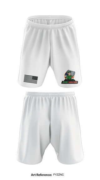 Athletic Shorts With Pockets, Junk Heroes, , Teamtime, Team time, sublimation, custom sports apparel, team uniforms, spirit wear, spiritwear, sports uniforms, custom shirts, team store, custom team store, fundraiser sports, apparel fundraiser