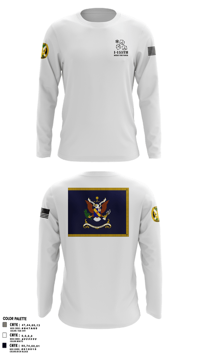 1-155th Dixie Thunder 83572891 Long Sleeve Performance Shirt - 2