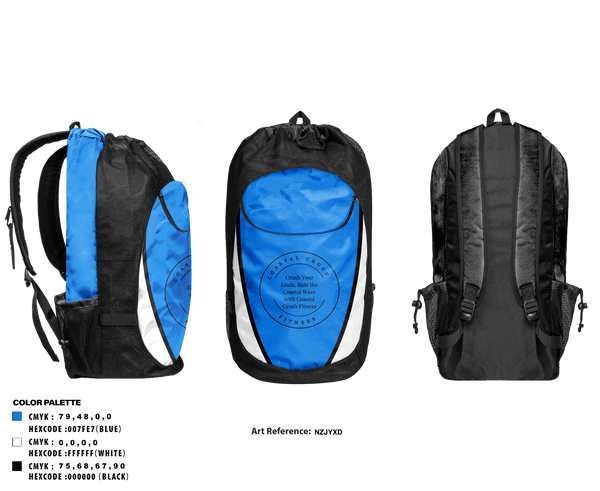 Gear Bag, Coastal Crush Fitness, , Teamtime, Team time, sublimation, custom sports apparel, team uniforms, spirit wear, spiritwear, sports uniforms, custom shirts, team store, custom team store, fundraiser sports, apparel fundraiser