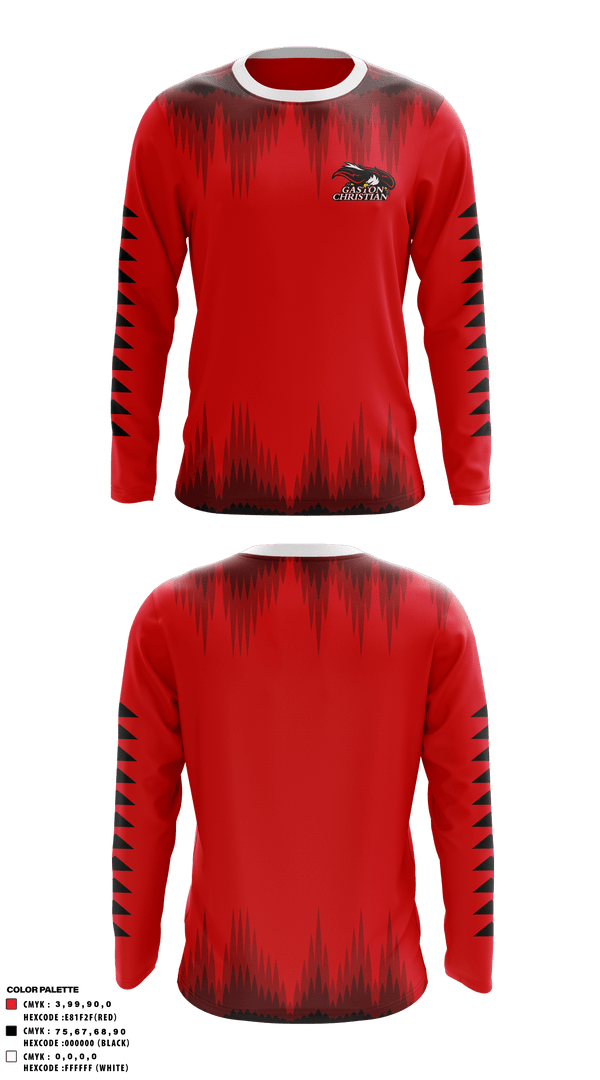 Long Sleeve Performance Shirt, Gaston Christian School Basketball, Men's Basketball, Teamtime, Team time, sublimation, custom sports apparel, team uniforms, spirit wear, spiritwear, sports uniforms, custom shirts, team store, custom team store, fundraiser sports, apparel fundraiser