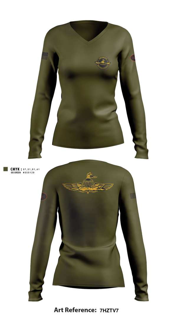 Women's Long Sleeve Vneck Shirt, , Marines, Teamtime, Team time, sublimation, custom sports apparel, team uniforms, spirit wear, spiritwear, sports uniforms, custom shirts, team store, custom team store, fundraiser sports, apparel fundraiser
