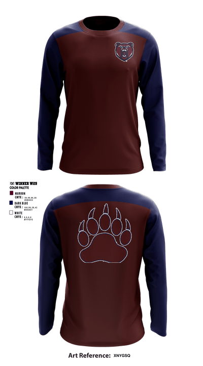 Berkley High School Cheer 2876422 Long Sleeve Performance Shirt - 1