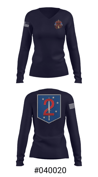 Women's Long Sleeve Vneck Shirt, , Marines, Teamtime, Team time, sublimation, custom sports apparel, team uniforms, spirit wear, spiritwear, sports uniforms, custom shirts, team store, custom team store, fundraiser sports, apparel fundraiser