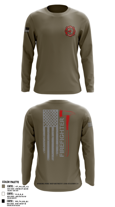 enigma, station 21 97533722 Long Sleeve Performance Shirt - 1