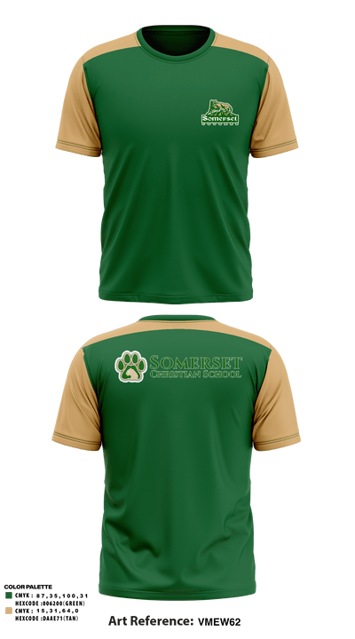 Somerset Christian School Baseball 14070368 Short Sleeve Performance Shirt - 1