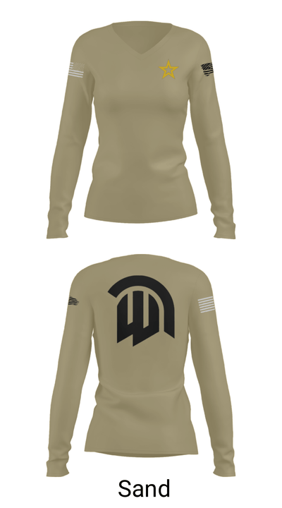 Waxahachie Recruiting Station 82503072 Women's Long Sleeve V-neck Shirt - 41