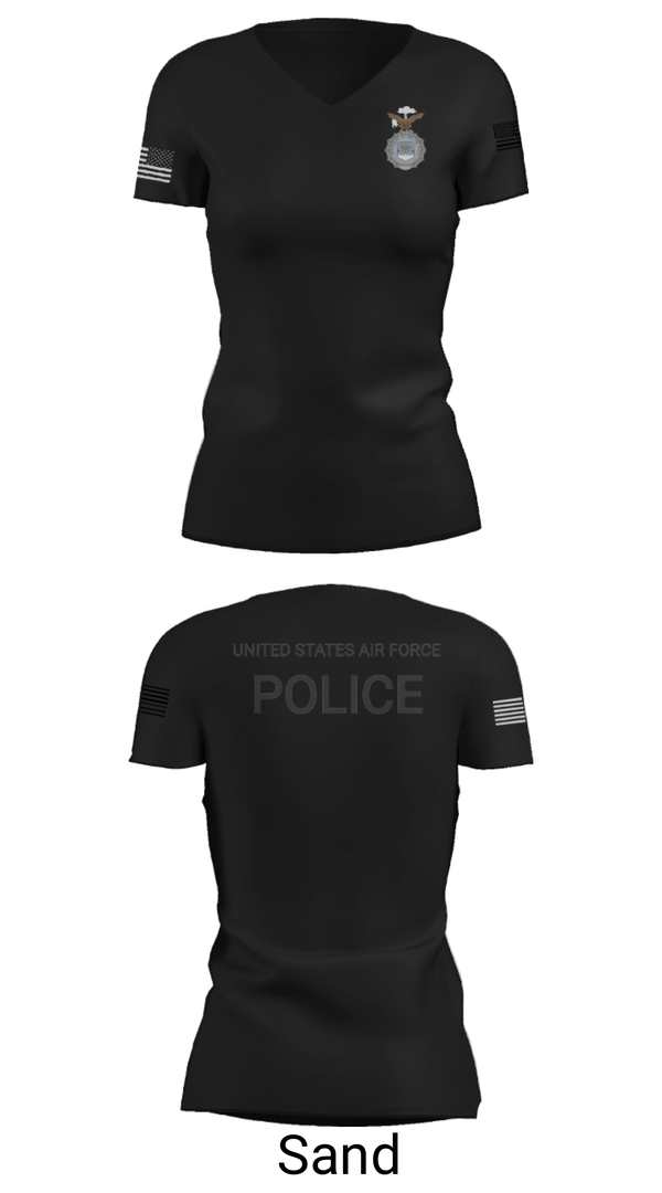Women's Short Sleeve Vneck Shirt, , Air Force, Teamtime, Team time, sublimation, custom sports apparel, team uniforms, spirit wear, spiritwear, sports uniforms, custom shirts, team store, custom team store, fundraiser sports, apparel fundraiser
