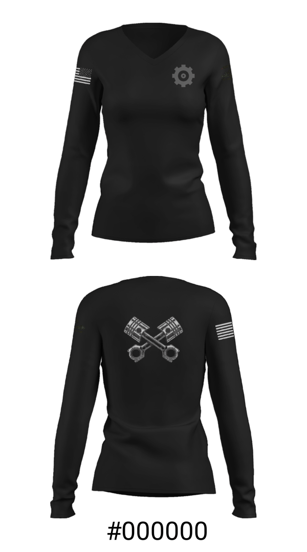 Women's Long Sleeve Vneck Shirt, , Navy, Teamtime, Team time, sublimation, custom sports apparel, team uniforms, spirit wear, spiritwear, sports uniforms, custom shirts, team store, custom team store, fundraiser sports, apparel fundraiser
