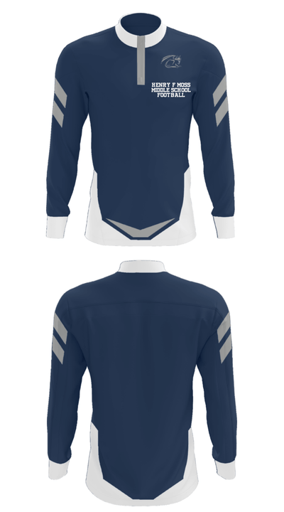 Henry F Moss Middle School Football 2709837 Quarter Zip Jacket - 12