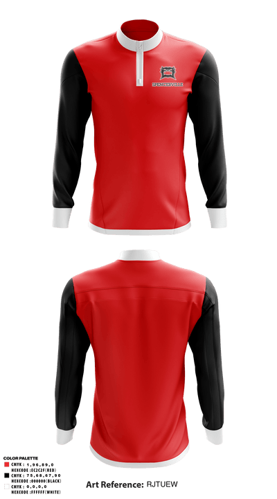 Spencerville Middle School Baseball 93404028 Quarter Zip Jacket - 1