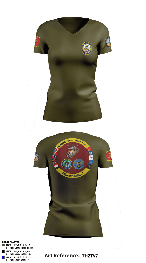 Women's Short Sleeve Vneck Shirt, , Marines, Teamtime, Team time, sublimation, custom sports apparel, team uniforms, spirit wear, spiritwear, sports uniforms, custom shirts, team store, custom team store, fundraiser sports, apparel fundraiser