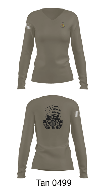 439th CEX 72519259 Women's Long Sleeve V-neck Shirt - 41