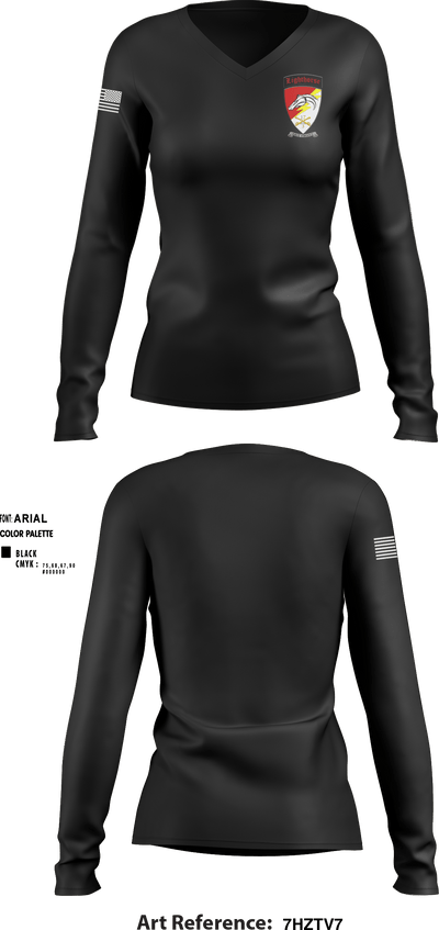 3-17 ACS 70339426 Women's Long Sleeve V-neck Shirt - 1