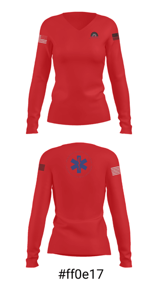Women's Long Sleeve Vneck Shirt, , Fire Department, Teamtime, Team time, sublimation, custom sports apparel, team uniforms, spirit wear, spiritwear, sports uniforms, custom shirts, team store, custom team store, fundraiser sports, apparel fundraiser