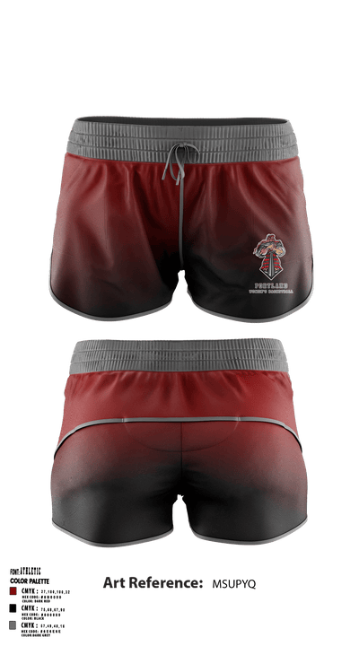 Portland High School Basketball 36413737 Women's Shorts - 1