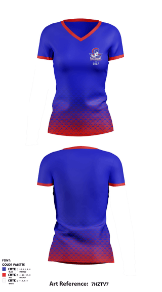 Women's Short Sleeve Vneck Shirt, Moberly High School Golf, Golf, Teamtime, Team time, sublimation, custom sports apparel, team uniforms, spirit wear, spiritwear, sports uniforms, custom shirts, team store, custom team store, fundraiser sports, apparel fundraiser