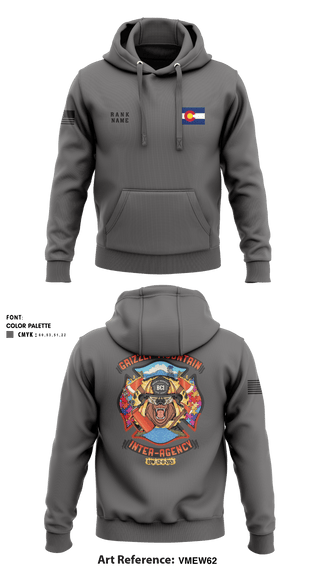 Hoodie, TERRACOTTA WILDLAND CREW, Fire Department, Teamtime, Team time, sublimation, custom sports apparel, team uniforms, spirit wear, spiritwear, sports uniforms, custom shirts, team store, custom team store, fundraiser sports, apparel fundraiser