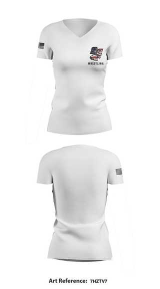 Women's Short Sleeve Vneck Shirt, Santiam Christian School Wrestling, Wrestling, Teamtime, Team time, sublimation, custom sports apparel, team uniforms, spirit wear, spiritwear, sports uniforms, custom shirts, team store, custom team store, fundraiser sports, apparel fundraiser