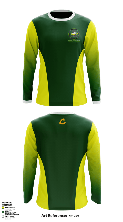 Long Sleeve Performance Shirt, Clay High School Bowling, Bowling, Teamtime, Team time, sublimation, custom sports apparel, team uniforms, spirit wear, spiritwear, sports uniforms, custom shirts, team store, custom team store, fundraiser sports, apparel fundraiser