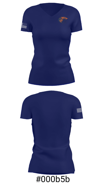 Wilson Preparatory Academy Basketball 93288962 Women's Short Sleeve V-neck Shirt - 21