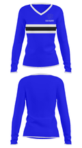 Banks County Middle School Basketball 1508113 Women's Long Sleeve V-neck Shirt - 33