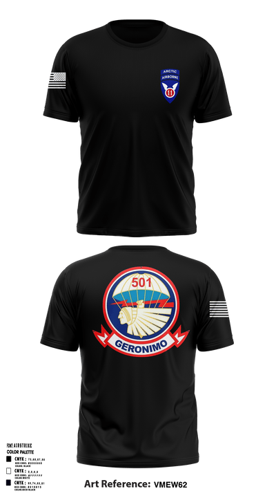 1-501st parachute infantry 33780873 Short Sleeve Performance Shirt - 1