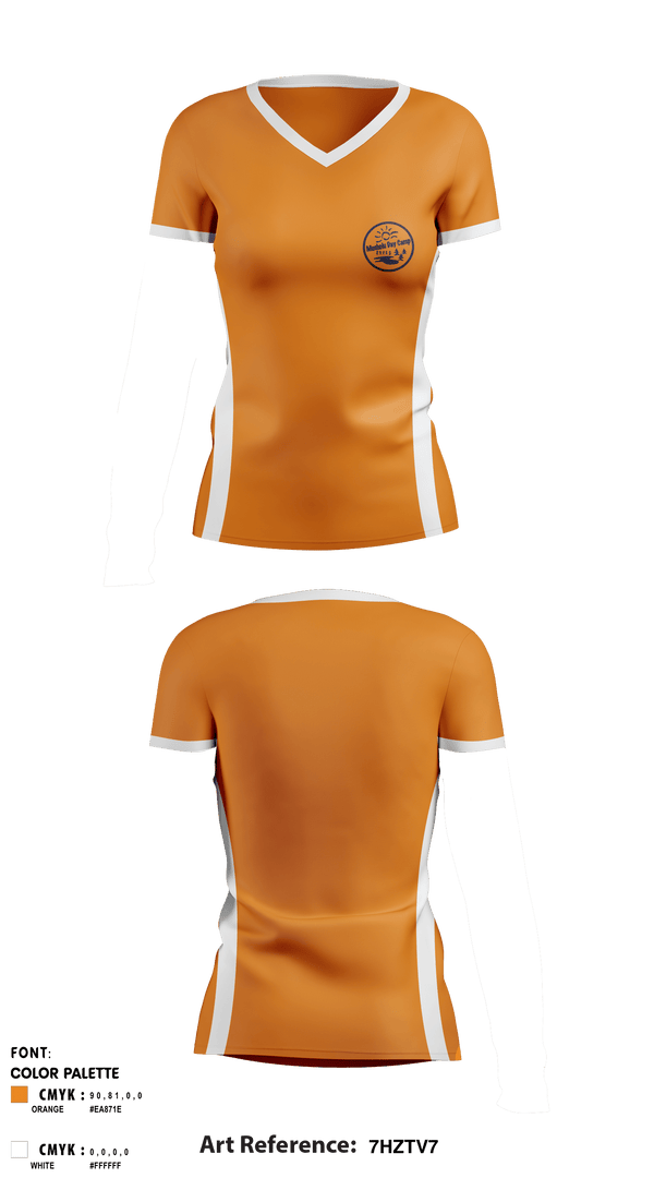 Women's Short Sleeve Vneck Shirt, Mosholu Day Camp, Spirit Store, Teamtime, Team time, sublimation, custom sports apparel, team uniforms, spirit wear, spiritwear, sports uniforms, custom shirts, team store, custom team store, fundraiser sports, apparel fundraiser