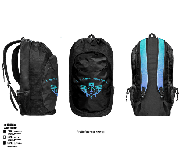 Gear Bag, H & J Automotive / Mobile service, , Teamtime, Team time, sublimation, custom sports apparel, team uniforms, spirit wear, spiritwear, sports uniforms, custom shirts, team store, custom team store, fundraiser sports, apparel fundraiser
