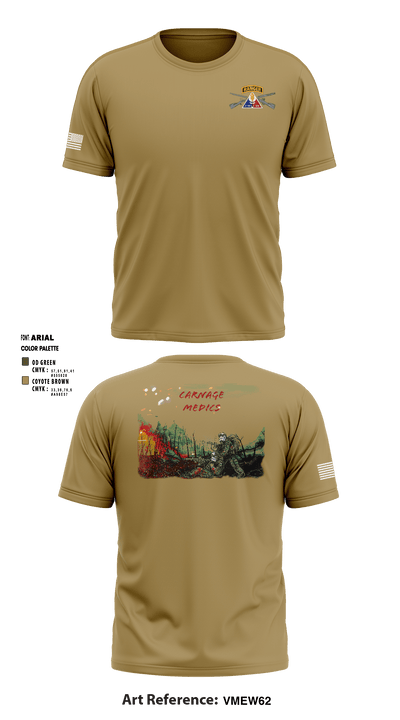 C Co, 2-70th AR, 2 ABCT, 1 ID 35817119 Short Sleeve Performance Shirt - 3