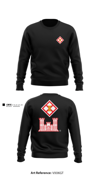 Crew Neck Sweatshirt, 344th CEC, Army, Teamtime, Team time, sublimation, custom sports apparel, team uniforms, spirit wear, spiritwear, sports uniforms, custom shirts, team store, custom team store, fundraiser sports, apparel fundraiser