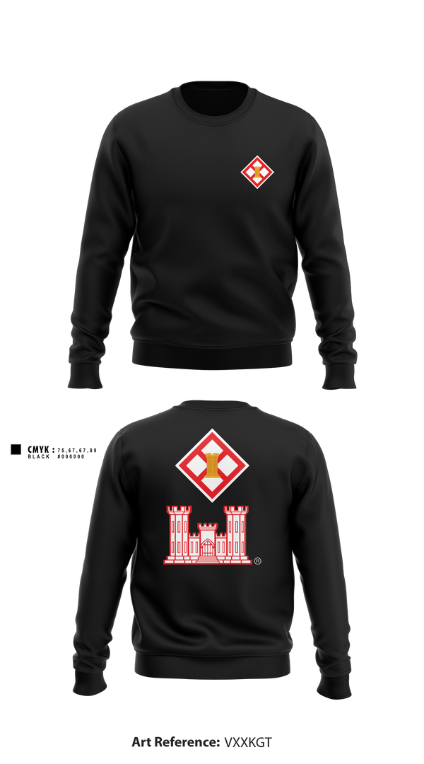 Crew Neck Sweatshirt, 344th CEC, Army, Teamtime, Team time, sublimation, custom sports apparel, team uniforms, spirit wear, spiritwear, sports uniforms, custom shirts, team store, custom team store, fundraiser sports, apparel fundraiser