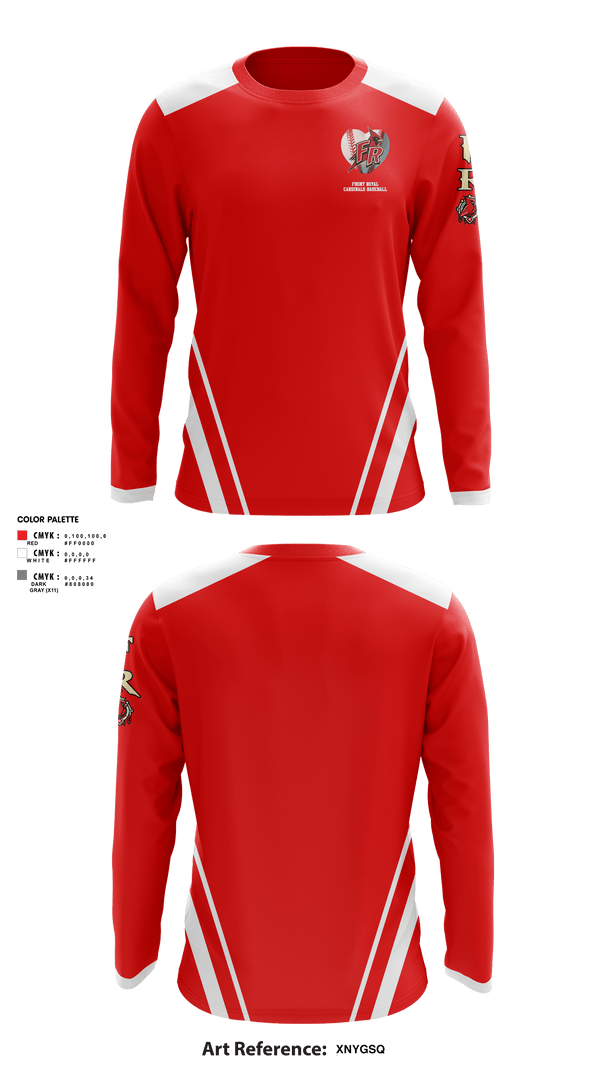 Long Sleeve Performance Shirt, Front Royal Cardinals Baseball, Baseball, Teamtime, Team time, sublimation, custom sports apparel, team uniforms, spirit wear, spiritwear, sports uniforms, custom shirts, team store, custom team store, fundraiser sports, apparel fundraiser