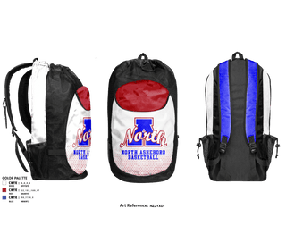 Gear Bag, North Asheboro Middle School Basketball, Men's Basketball, Teamtime, Team time, sublimation, custom sports apparel, team uniforms, spirit wear, spiritwear, sports uniforms, custom shirts, team store, custom team store, fundraiser sports, apparel fundraiser
