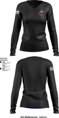 Eagle Hose Rescue Squad 11059392 Women's Long Sleeve V-neck Shirt - 1