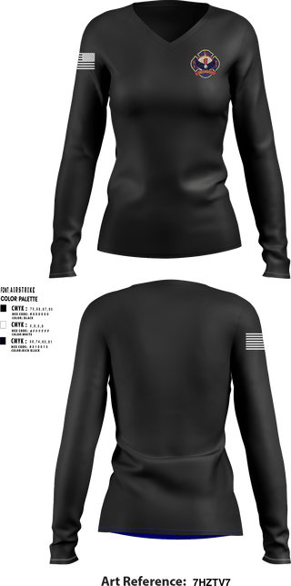 Women's Long Sleeve Vneck Shirt, , Fire Department, Teamtime, Team time, sublimation, custom sports apparel, team uniforms, spirit wear, spiritwear, sports uniforms, custom shirts, team store, custom team store, fundraiser sports, apparel fundraiser