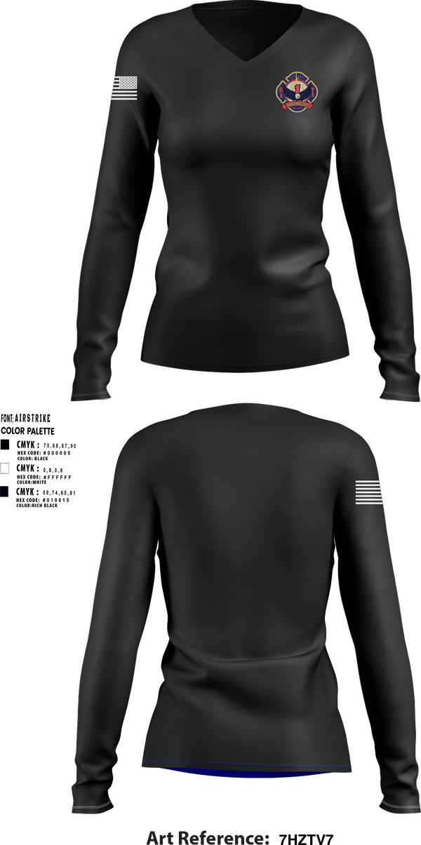 Women's Long Sleeve Vneck Shirt, , Fire Department, Teamtime, Team time, sublimation, custom sports apparel, team uniforms, spirit wear, spiritwear, sports uniforms, custom shirts, team store, custom team store, fundraiser sports, apparel fundraiser