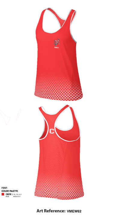Coquille Senior High School Track 60550768 Women's Track Singlet - 1