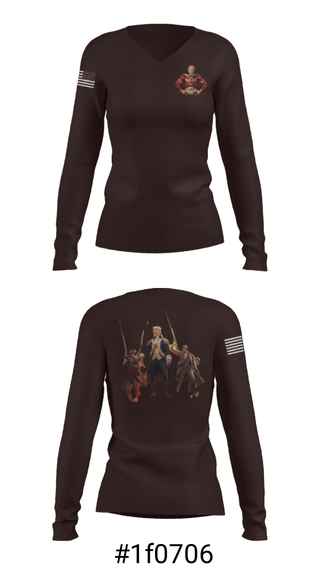 Women's Long Sleeve Vneck Shirt, , Army, Teamtime, Team time, sublimation, custom sports apparel, team uniforms, spirit wear, spiritwear, sports uniforms, custom shirts, team store, custom team store, fundraiser sports, apparel fundraiser