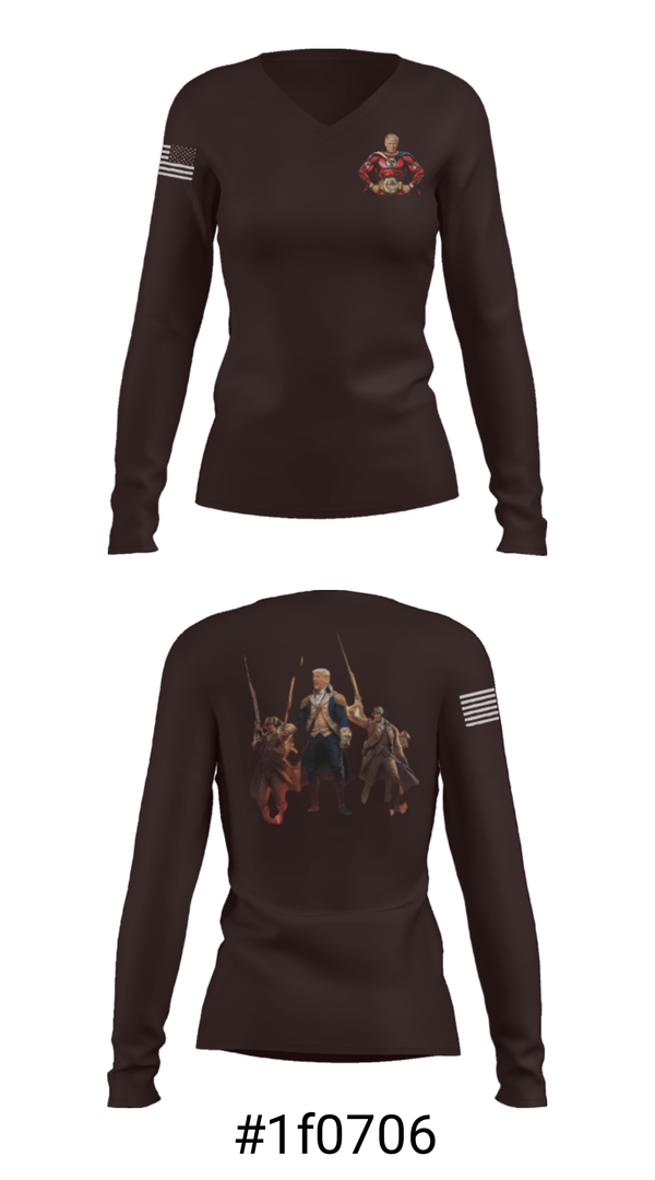 Women's Long Sleeve Vneck Shirt, , Army, Teamtime, Team time, sublimation, custom sports apparel, team uniforms, spirit wear, spiritwear, sports uniforms, custom shirts, team store, custom team store, fundraiser sports, apparel fundraiser