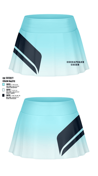 Skort, Chesapeake, Cheer, Teamtime, Team time, sublimation, custom sports apparel, team uniforms, spirit wear, spiritwear, sports uniforms, custom shirts, team store, custom team store, fundraiser sports, apparel fundraiser