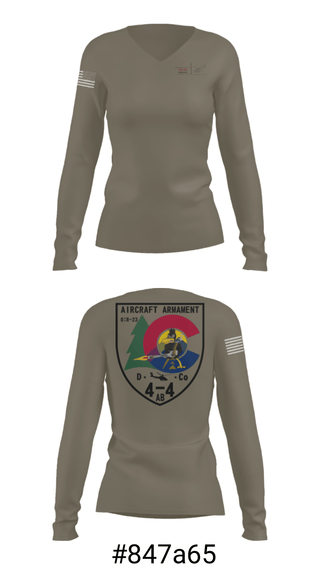 Women's Long Sleeve Vneck Shirt, , Army, Teamtime, Team time, sublimation, custom sports apparel, team uniforms, spirit wear, spiritwear, sports uniforms, custom shirts, team store, custom team store, fundraiser sports, apparel fundraiser