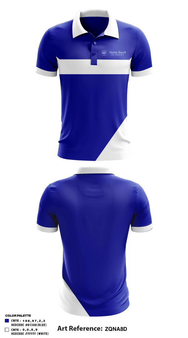Short Sleeve Performance Polo, St Basil Academy Of Classical Studies, Spirit Store, Teamtime, Team time, sublimation, custom sports apparel, team uniforms, spirit wear, spiritwear, sports uniforms, custom shirts, team store, custom team store, fundraiser sports, apparel fundraiser