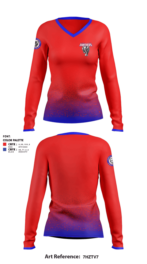 Women's Long Sleeve Vneck Shirt, Campbell-Savona Senior High School Track, Track & Field, Teamtime, Team time, sublimation, custom sports apparel, team uniforms, spirit wear, spiritwear, sports uniforms, custom shirts, team store, custom team store, fundraiser sports, apparel fundraiser