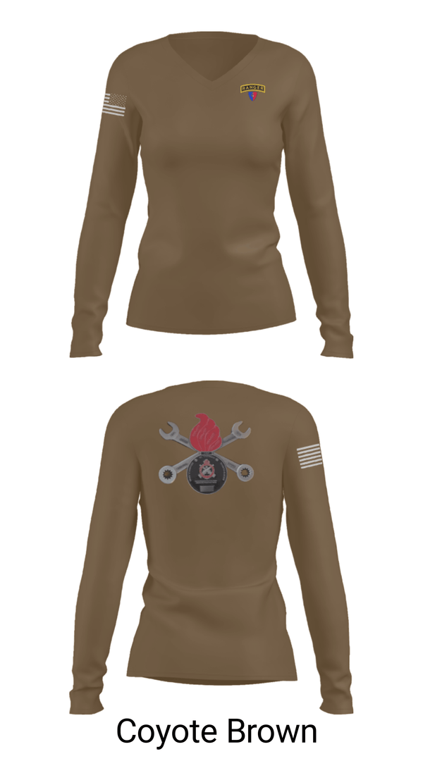 Women's Long Sleeve Vneck Shirt, , National Guard, Teamtime, Team time, sublimation, custom sports apparel, team uniforms, spirit wear, spiritwear, sports uniforms, custom shirts, team store, custom team store, fundraiser sports, apparel fundraiser