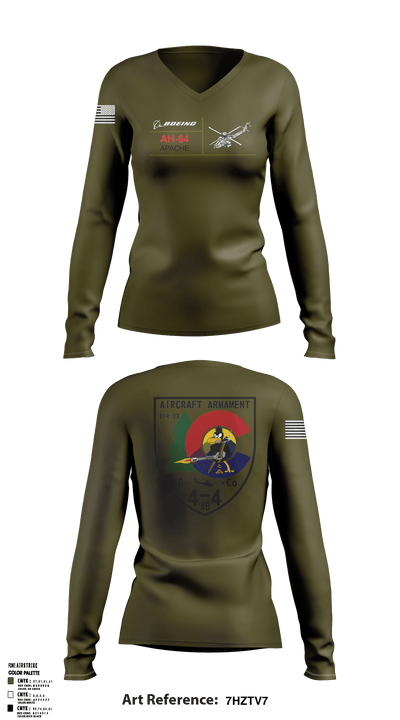 4-4 ARMT 94073583 Women's Long Sleeve V-neck Shirt - 49