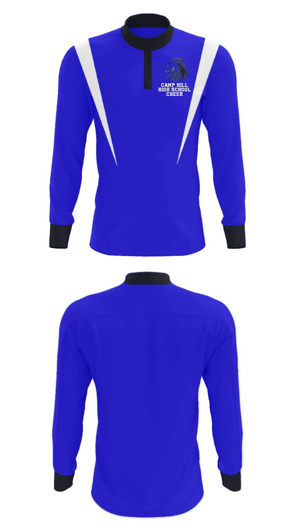 Quarter Zip Jacket, Camp Hill High School Cheer, Cheer, Teamtime, Team time, sublimation, custom sports apparel, team uniforms, spirit wear, spiritwear, sports uniforms, custom shirts, team store, custom team store, fundraiser sports, apparel fundraiser