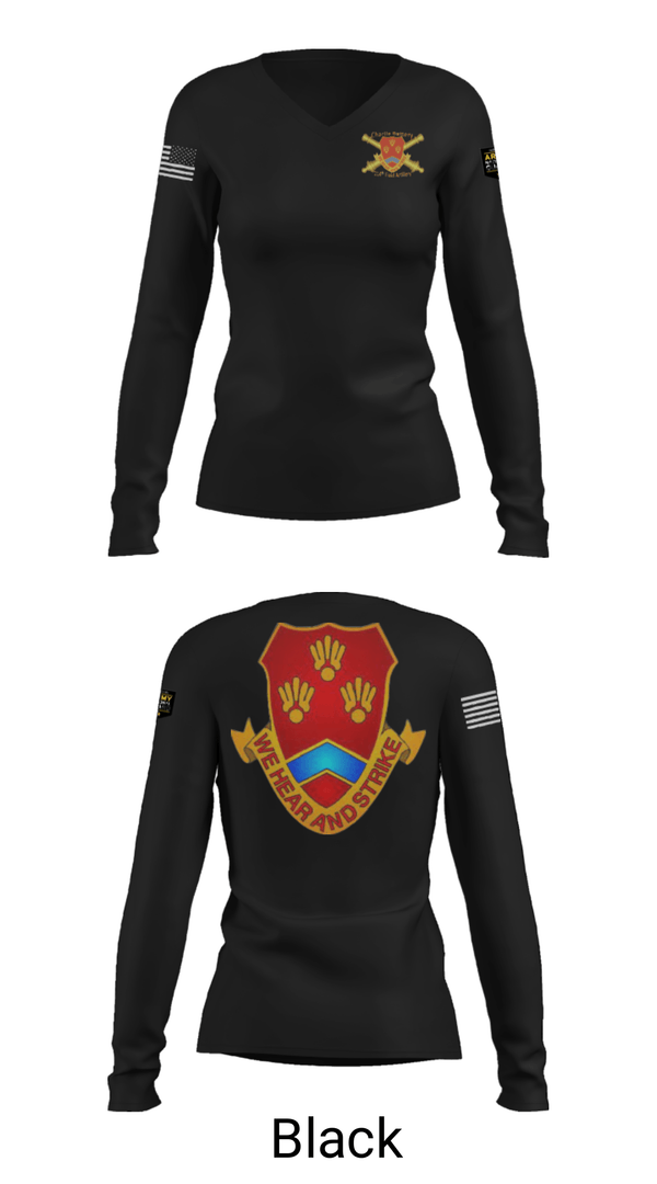 Women's Long Sleeve Vneck Shirt, , National Guard, Teamtime, Team time, sublimation, custom sports apparel, team uniforms, spirit wear, spiritwear, sports uniforms, custom shirts, team store, custom team store, fundraiser sports, apparel fundraiser